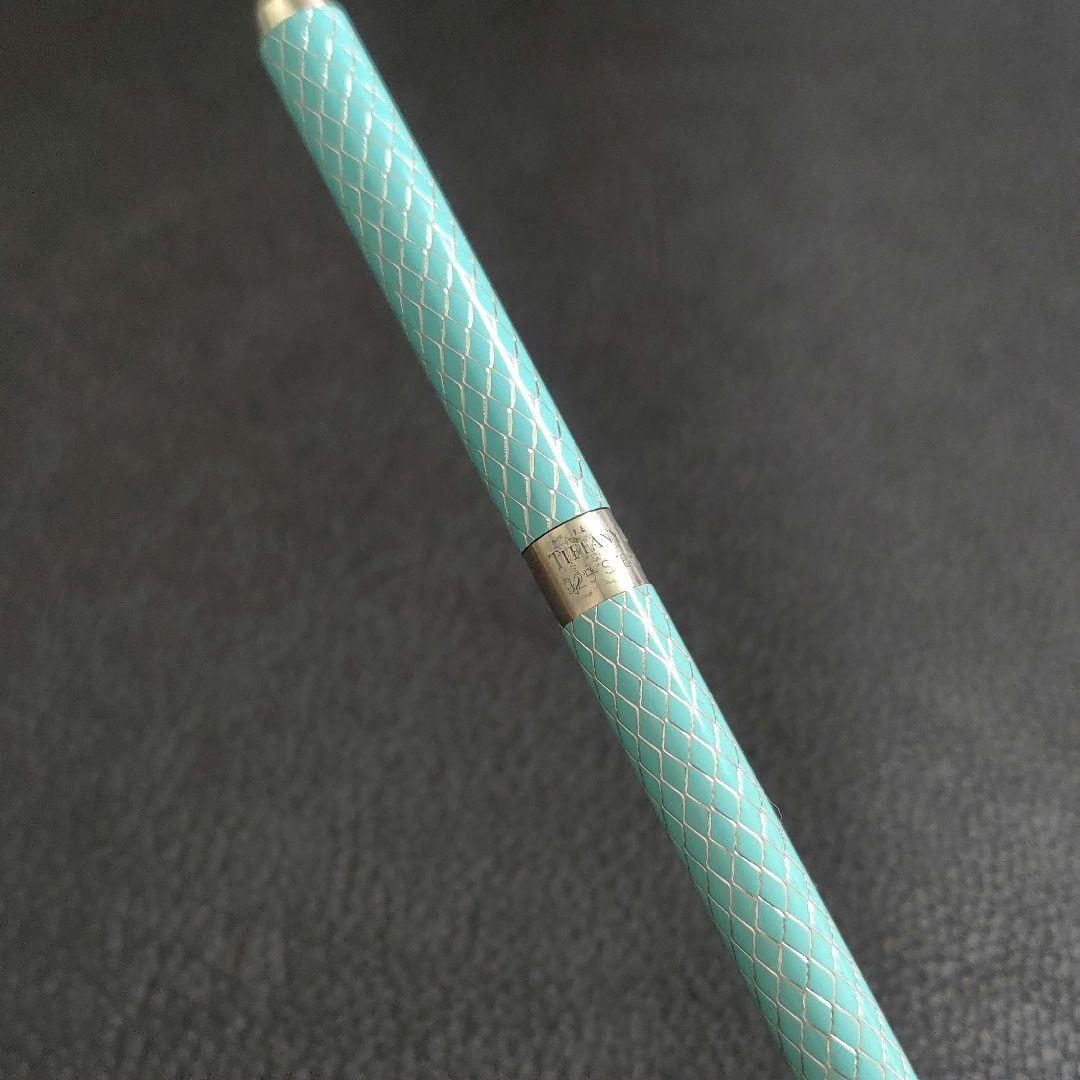 希少 ティファニー ボールペン ダイヤモンドテクスチャー SV925 銀製
