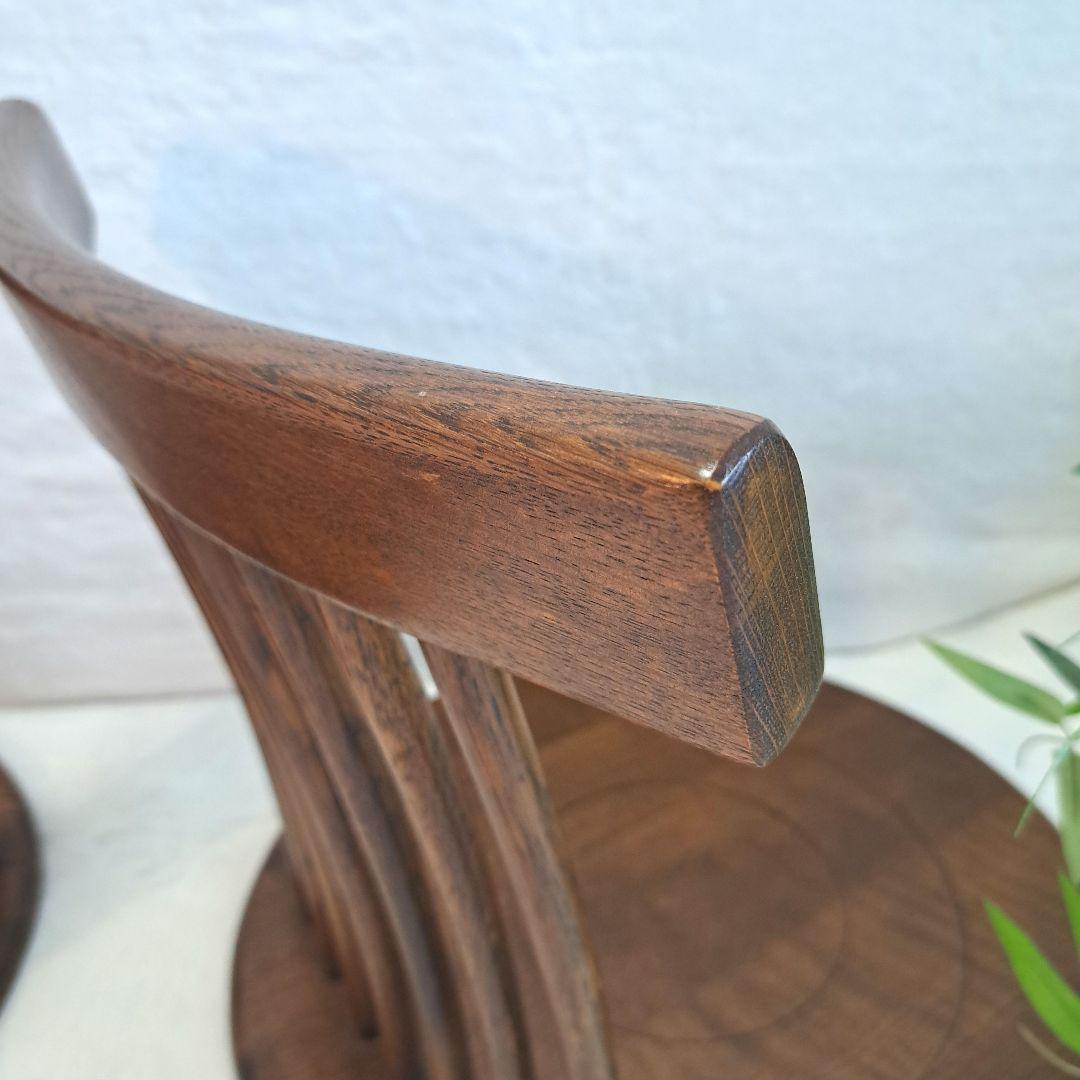 和モダン　旅館　木製座椅子　　民芸家具　4脚セット！