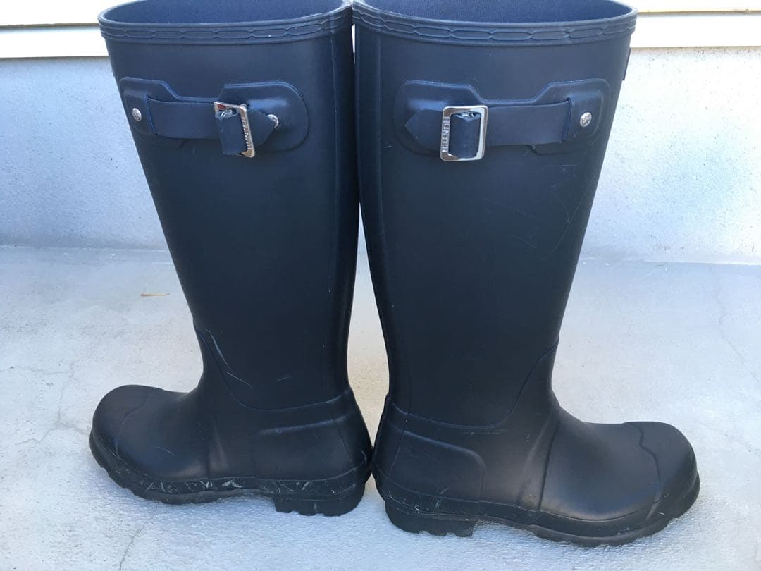 HUNTER レインブーツ　ネイビー　メンズ　UK7