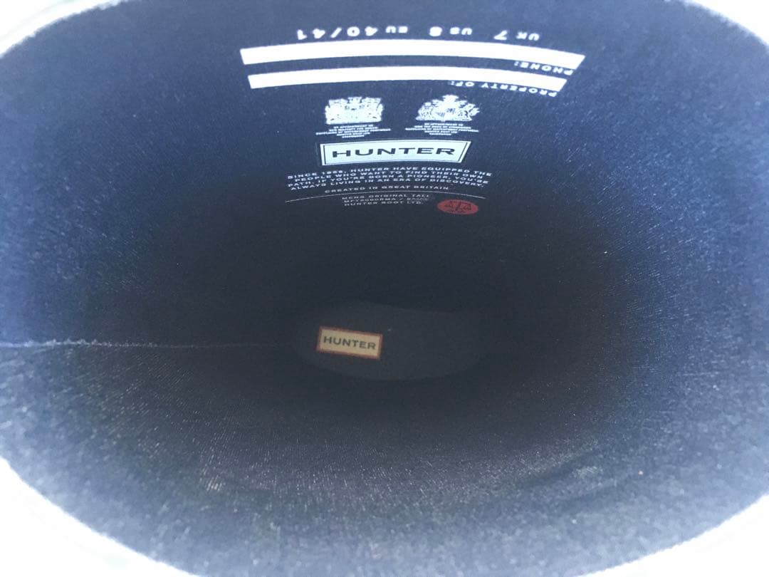 HUNTER レインブーツ　ネイビー　メンズ　UK7