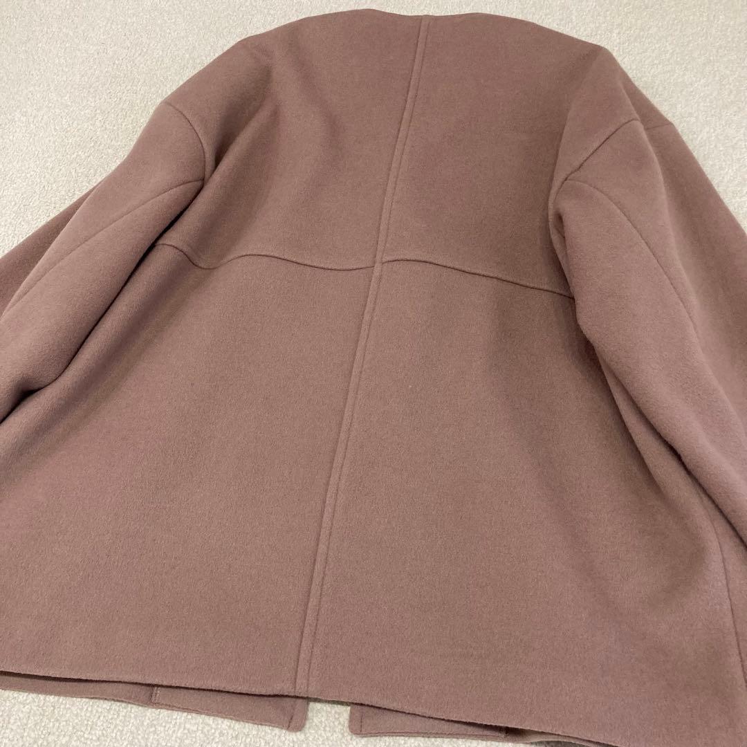 ジャーナルスタンダード スーパー140ビーバーノーカラーショートコート