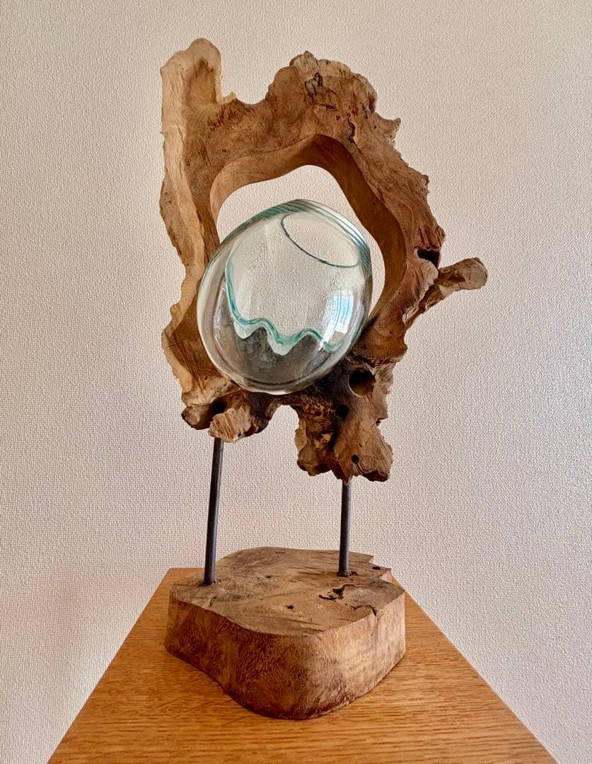 流木ガラス　スタンド　FUKUDA FACTORY