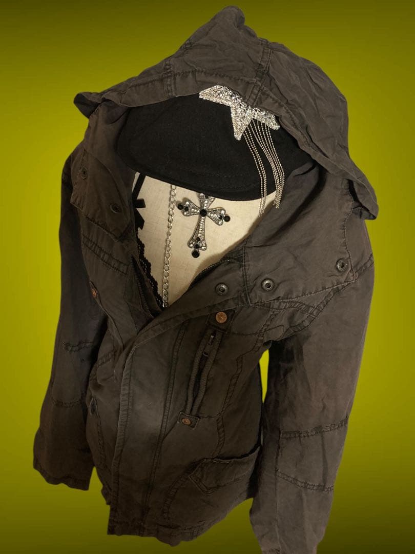 y2k00s当時物黒ミリタリーフェアリーグランジ古着NANAパンク平成ギャル