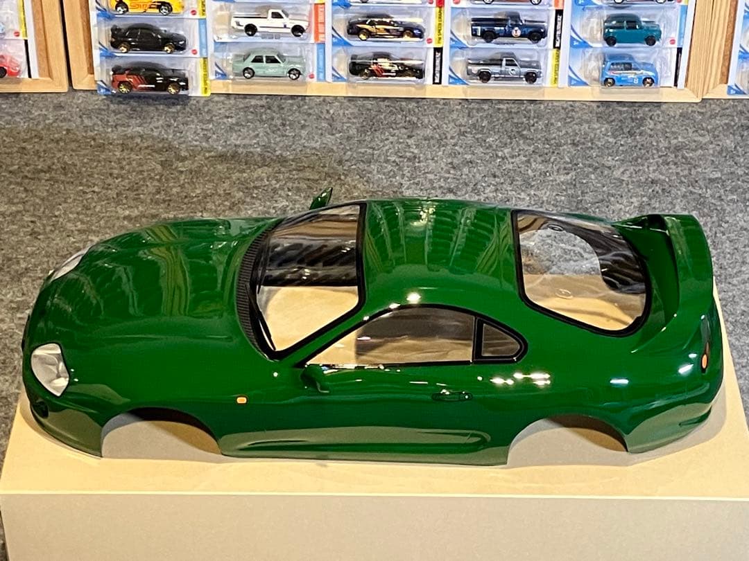 タミヤ ラジコン RC トヨタ スープラ 塗装済スペアボディ レーシンググリーン