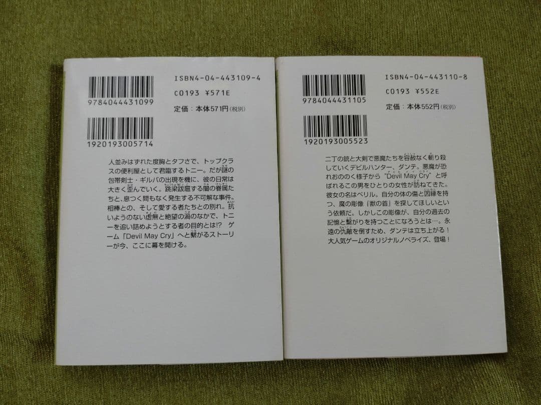 Devil may cry デビルメイクライ 1巻 2巻 セット 文庫