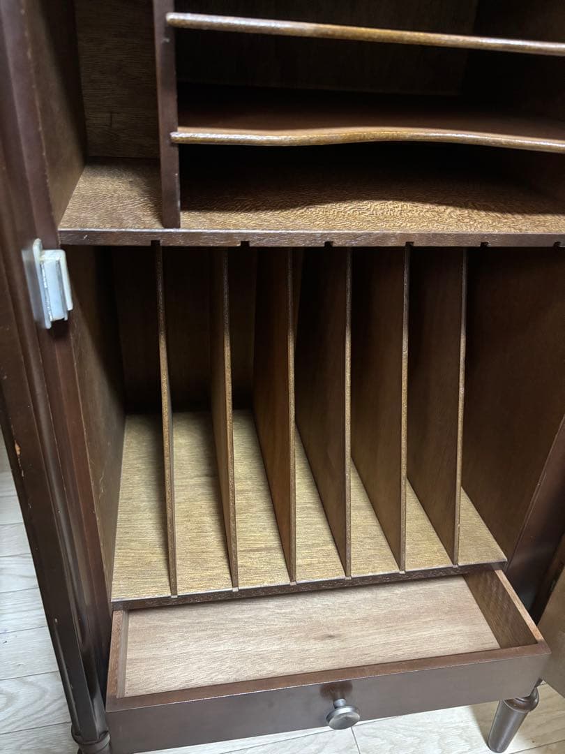 レコード　キャビネット　木目　蓄音機　棚　SP 和家具　四つ脚　50‘s