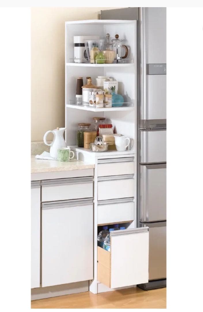 ディノス　取り出しやすい2面オープンすき間収納庫