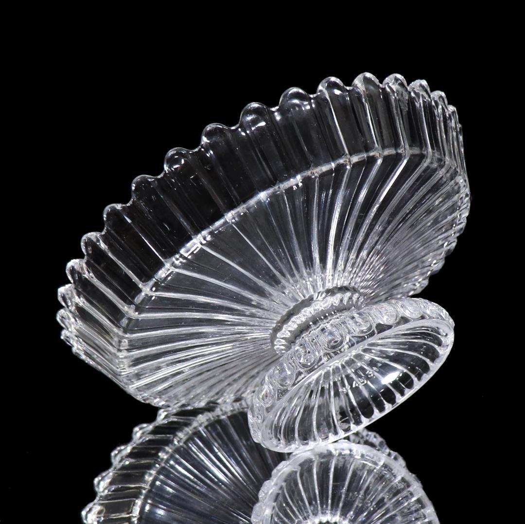 オールド・バカラ 帯溝造型装飾 コート・アルテルネ・デポリ 大型 コンポート