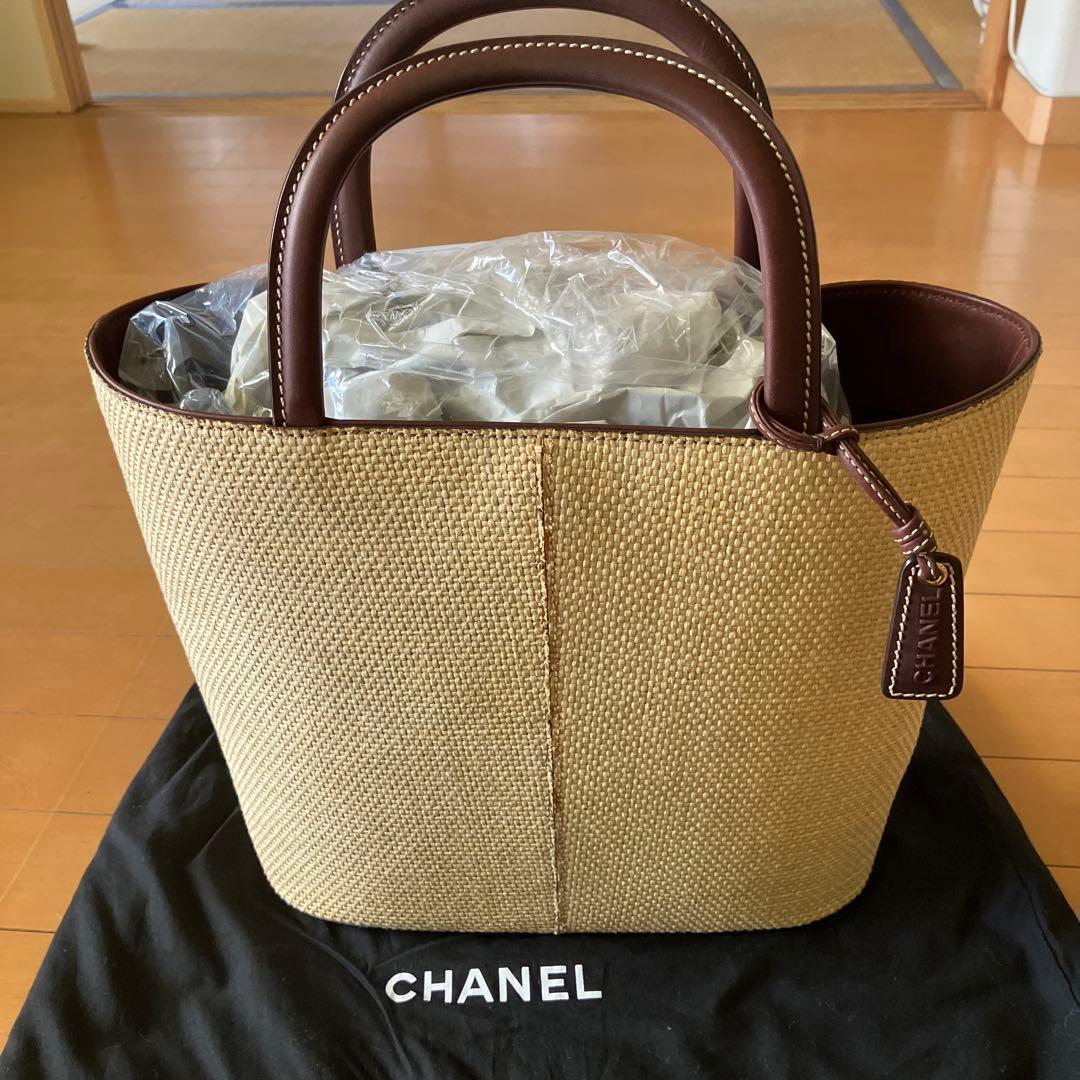 CHANEL かごバッグ vintageレアシャネルGカード、袋、箱付中古❗️