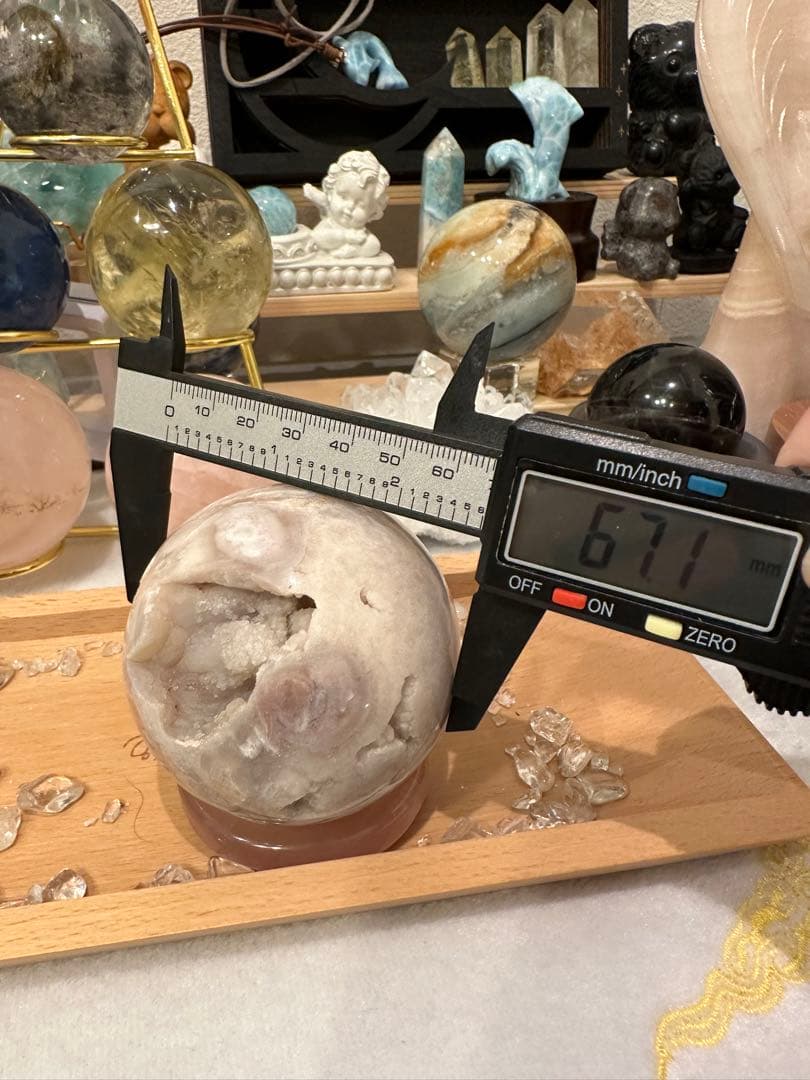 桜瑪瑙ピンクアメジストスフィアB 67.1mm