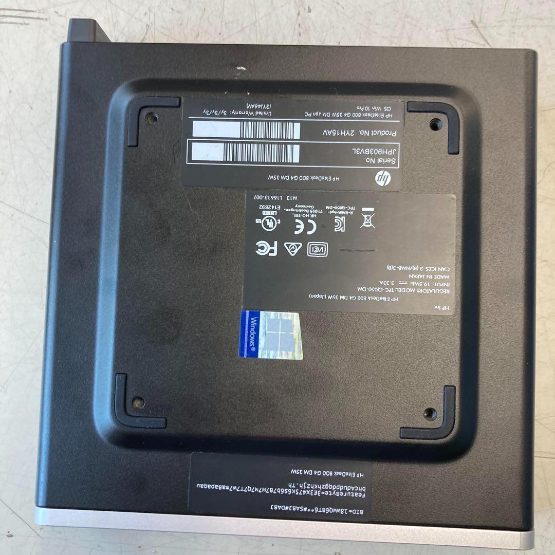 ミニPC HP EliteDesk 800 G4 DM 35W i7 16G SSD256