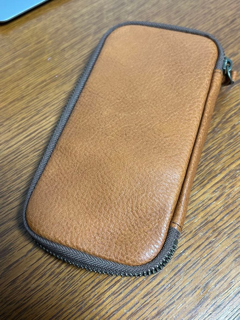 アンドリーベ　&Liebe ラウンドジップペンケース　栃木レザー　美品　完売品