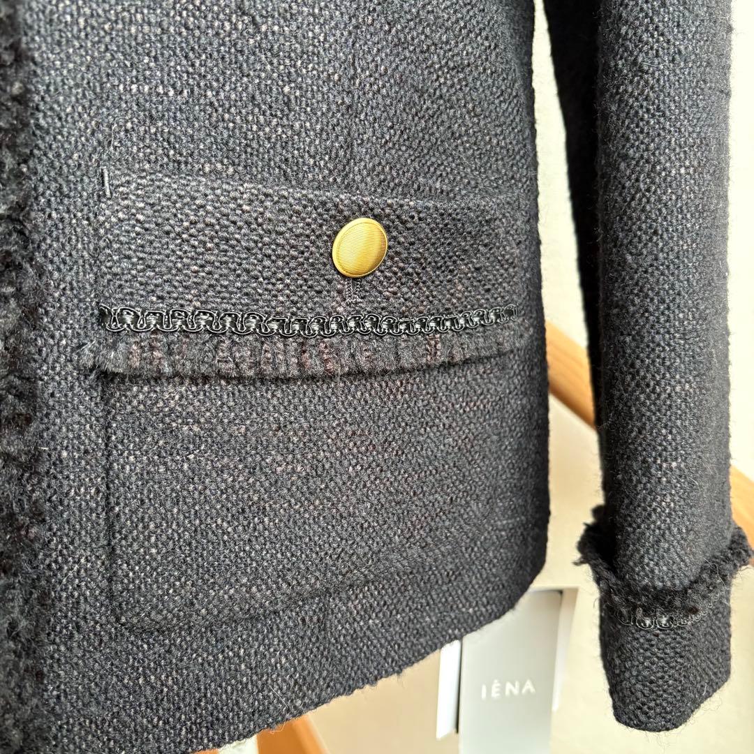 新品IENA Bouquet de L'UNE 　別注ツイードジャケット金ボタン