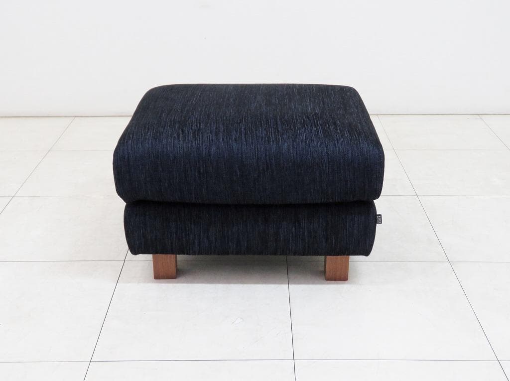 ★美品★ NOYES ノイエス オットマン スツール ファブリック ネイビー