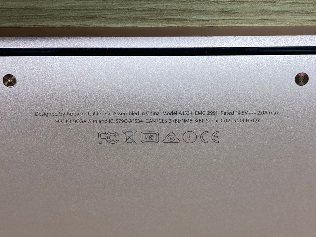 MacBook本体 MacBook Retina A1534 Early2016 m5/8/512