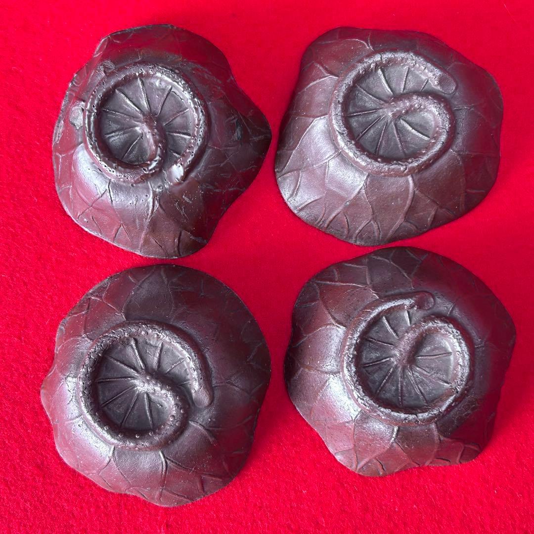 蓮の葉 小鉢 ぐい呑み 湯呑 小皿 4個