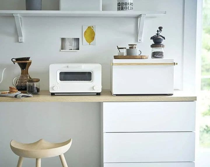 値下げ新品 山崎実業トスカ キッチンラック 木製 ブレッドケースパン収納