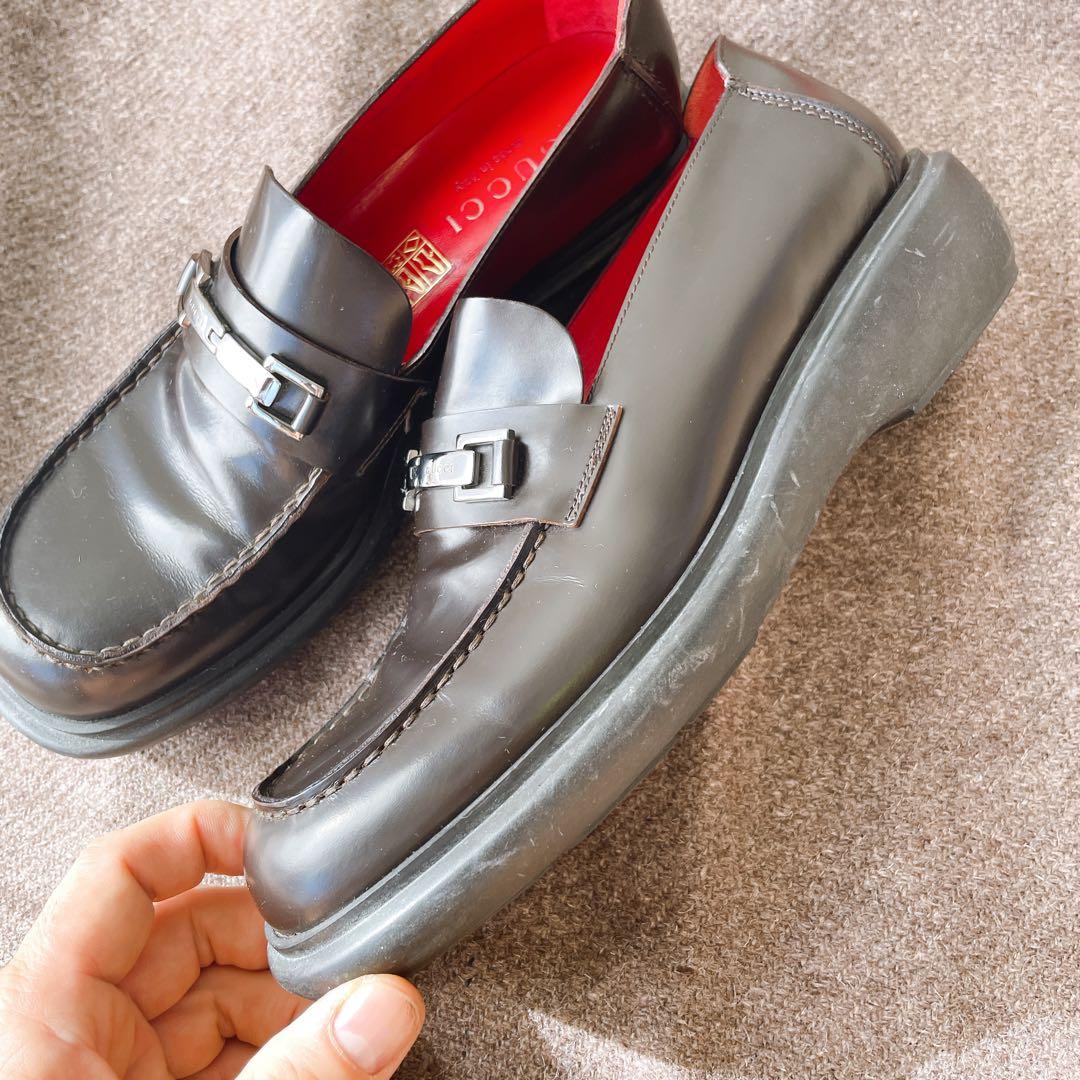 GUCCI ハイブリッド厚底ローファー グッチ ホースビットローファー 23.5