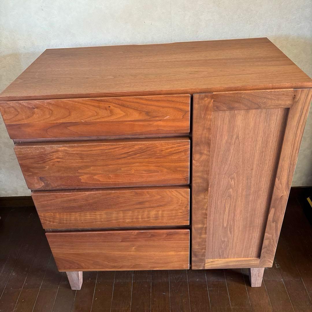 【美品】サイドボード スクエア ウォールナット 大川家具