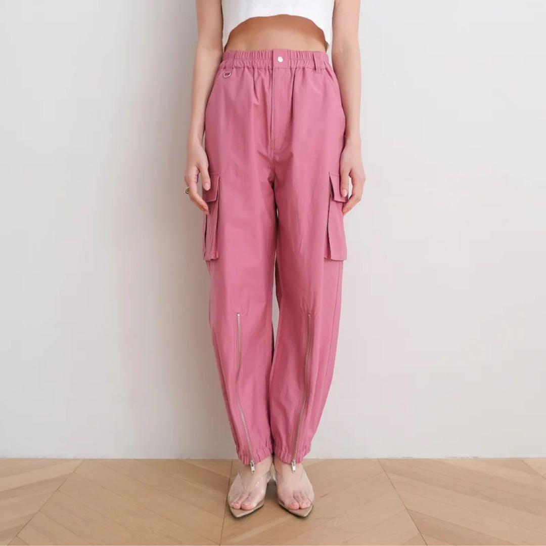 searoomlynn ☆ ヘムZipルーズカーゴパンツ（ピンク）