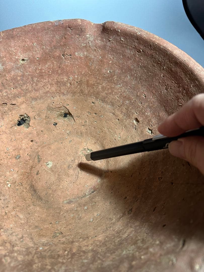 古信楽　大平鉢　明るい肌が美しい　難あり　片口　摺鉢　六古窯