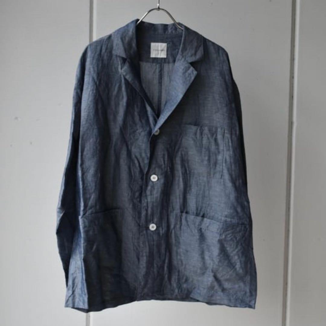 2024SS美品✨TOUJOURS インディゴ コットンリネンアトリエジャケット