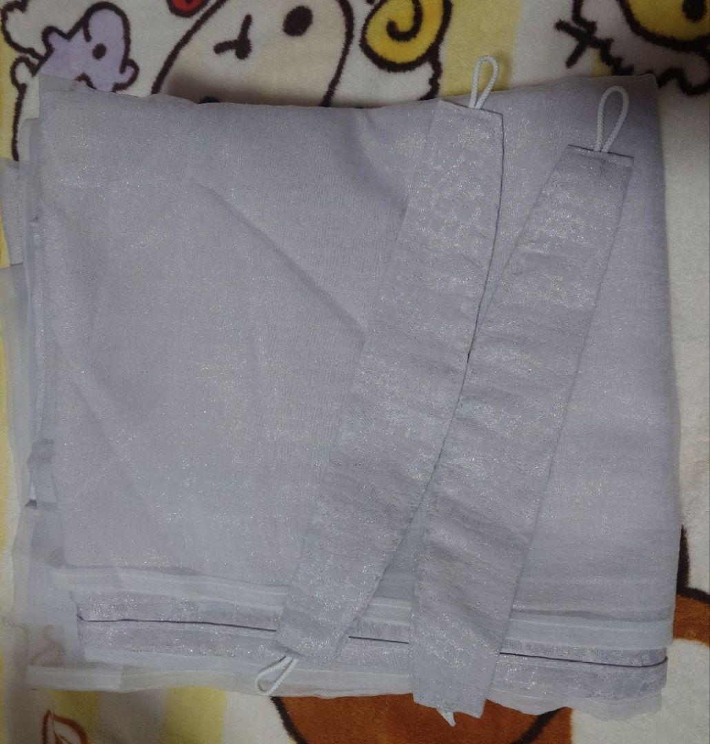 ヴェーリア×ラメルセ ダブルカーテン H1780×W1000 ライトグレー　2枚