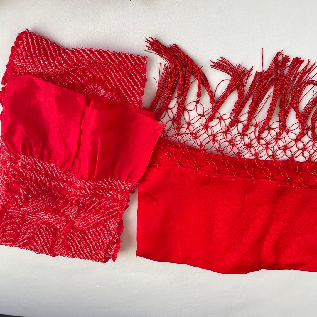 七五三セット　祝帯ペアセット　中サイズ　赤金黒　箱入り 美やび