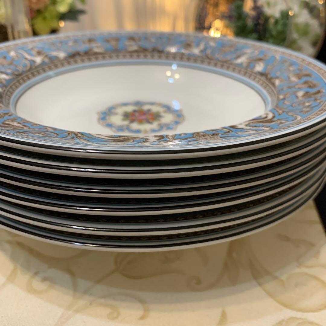 未使用　ウェッジウッド フロレンティーン　ターコイズ　20cmサラダボウル2枚