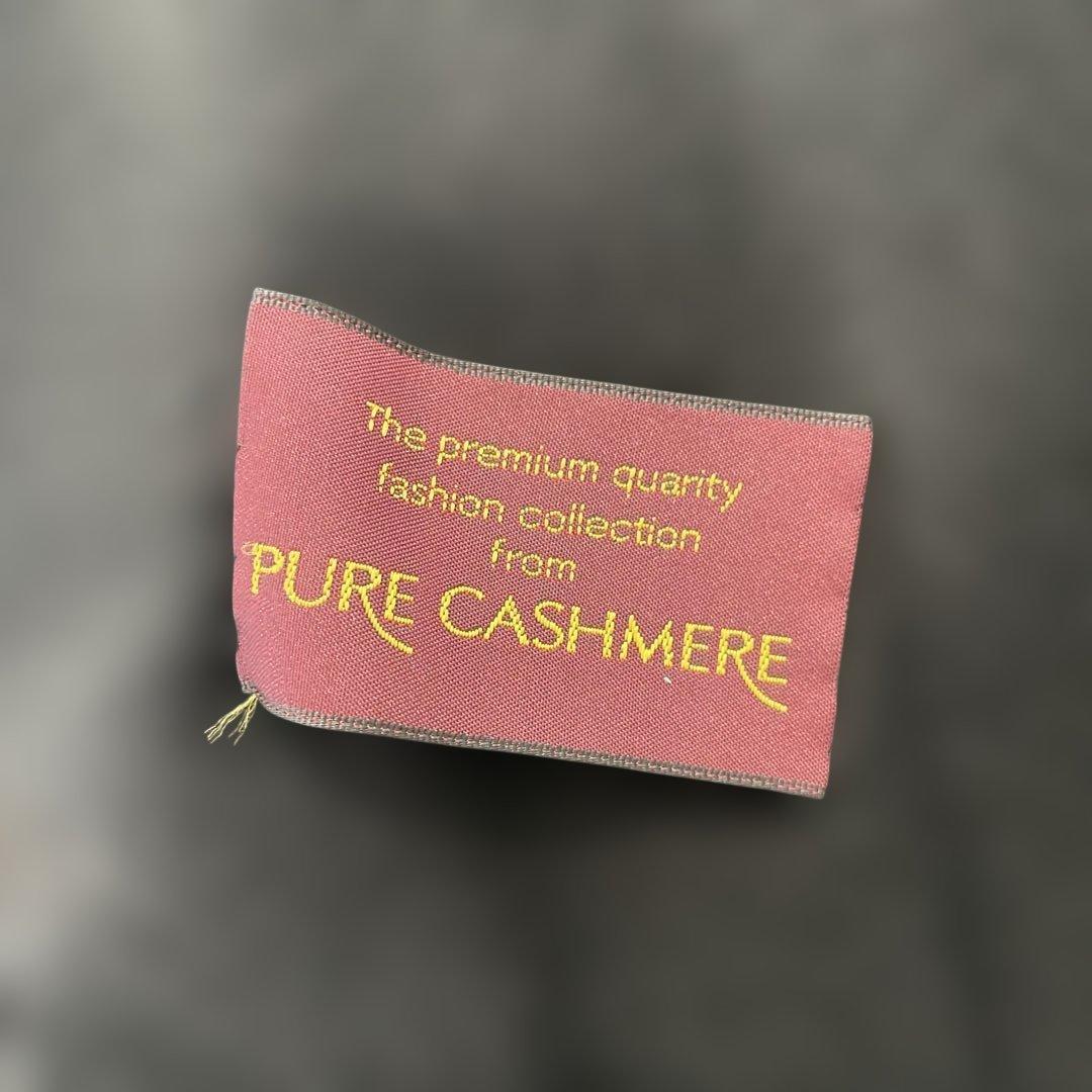 【新品・未使用品】ブラックカシミヤ100%・毛皮FOXのポンチョ・フード付き