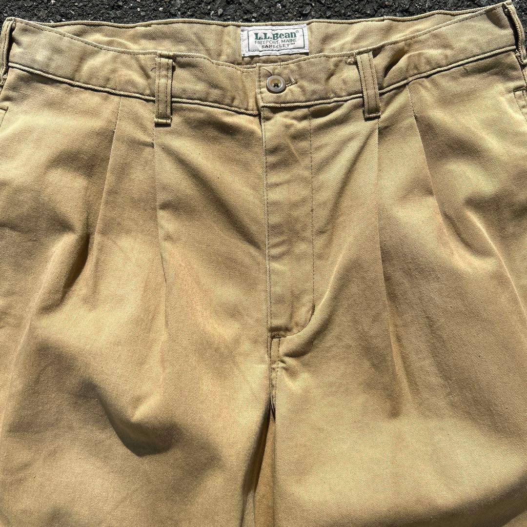 32×32 USA製 80s llbean ツータック チノパTALONジップ