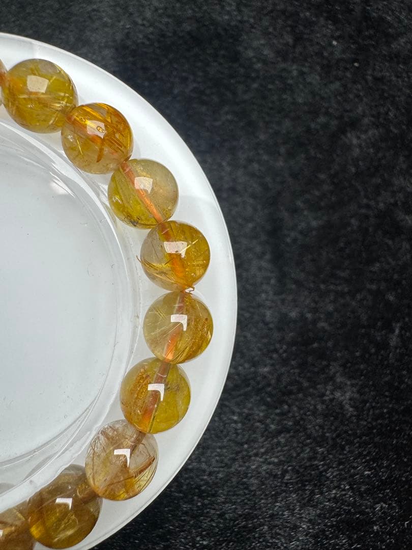 ルチルクォーツ　天然石　ブレスレット