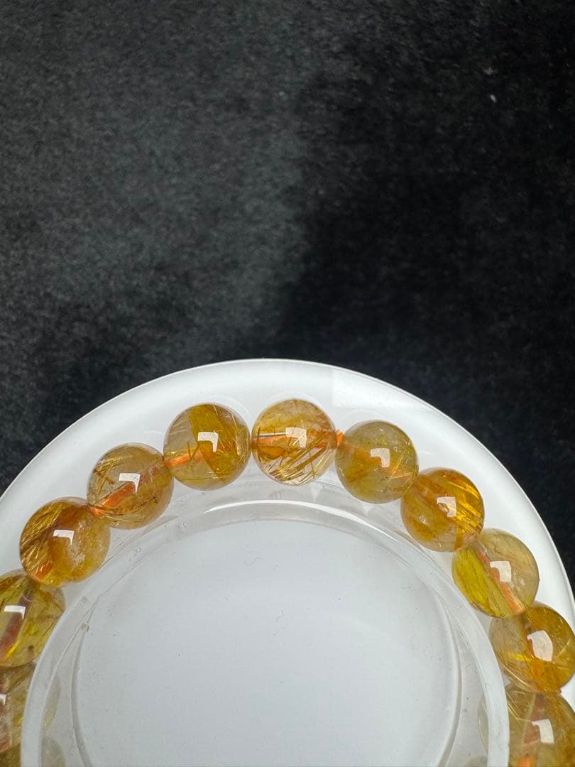 ルチルクォーツ　天然石　ブレスレット