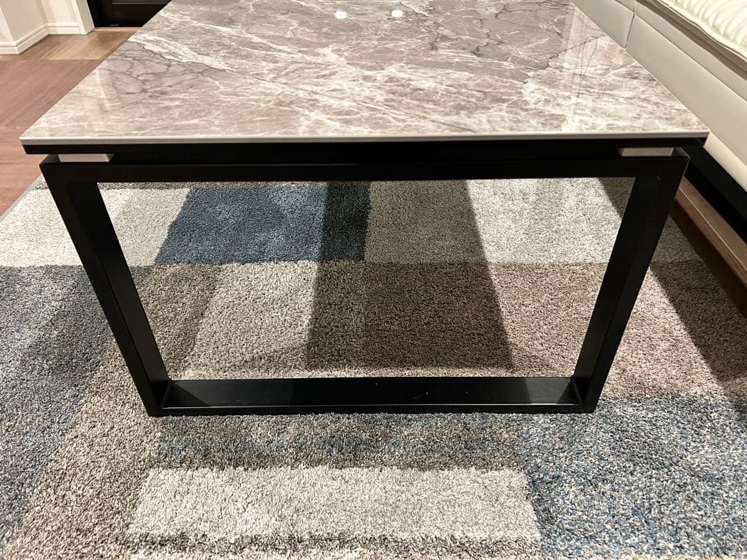 センターテーブル(セーラル120 CHN GY) 大理石調