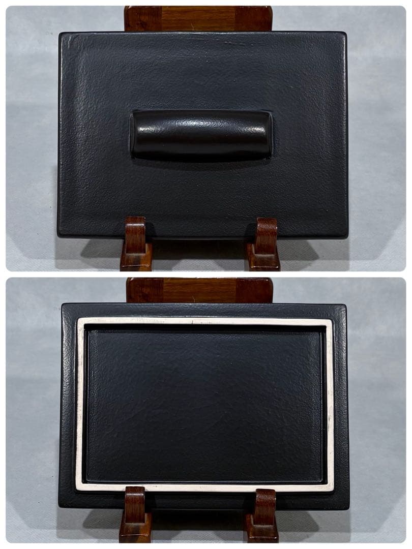 黒四方陶器製　火消壺　水屋道具　美品　茶道具　送料込