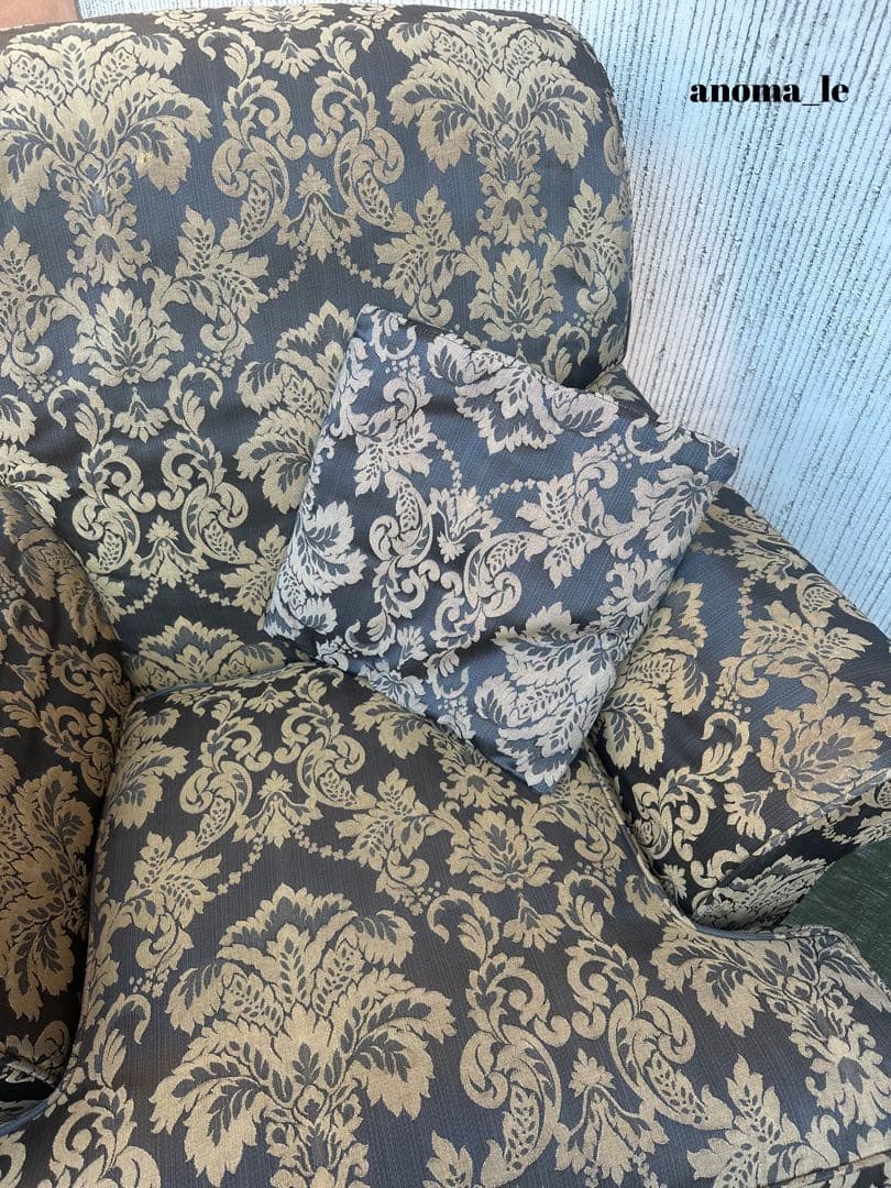 3006【アームチェア】シングルソファ　クラシック　ヴィンテージ　インテリア◎