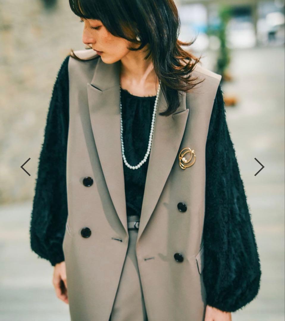 Ｗクロスダブルジレ　モカーキー