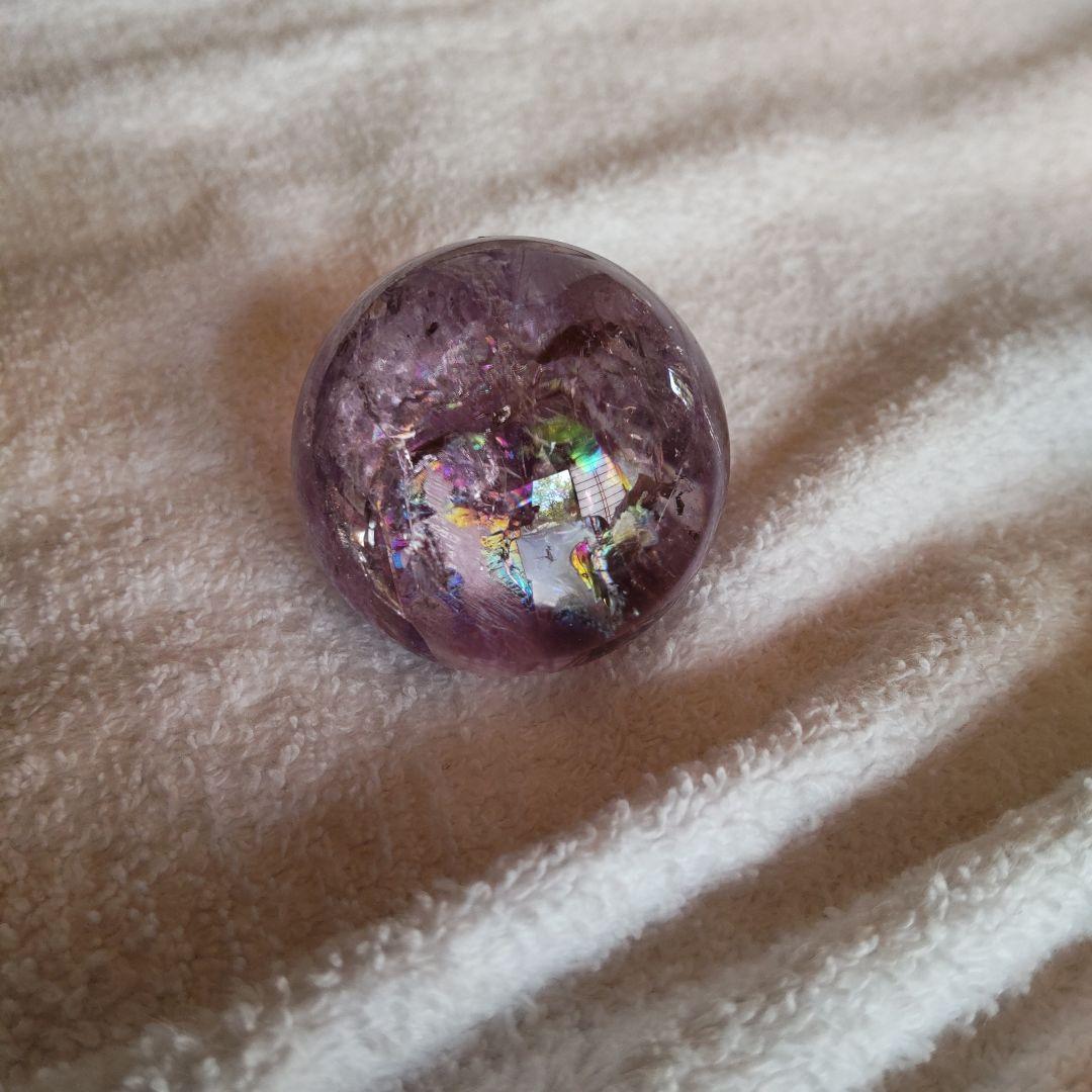 一面アイリス　アメジスト　スフィア　丸玉