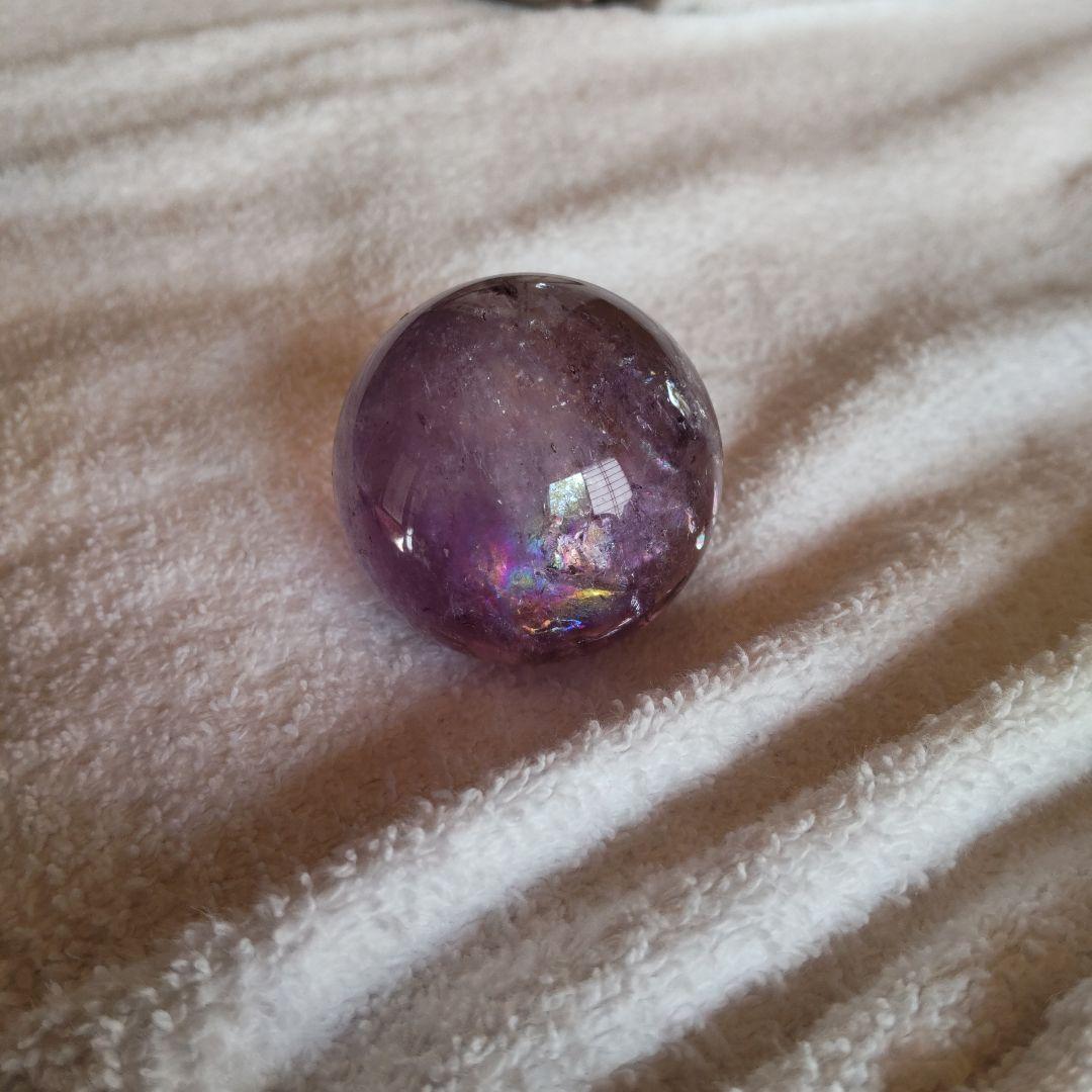 一面アイリス　アメジスト　スフィア　丸玉