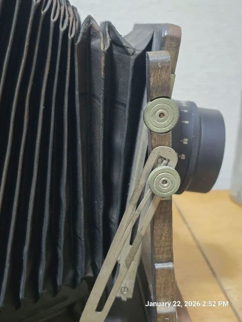 大判カメラ 木製 折りたたみ式 FUJINAR 4.5/135mm