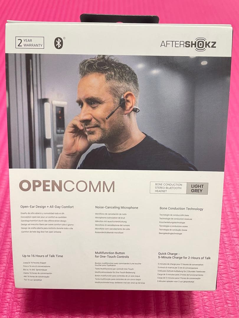 【新品未使用】SHOKZ OPENCOMM 骨伝導ヘッドセット