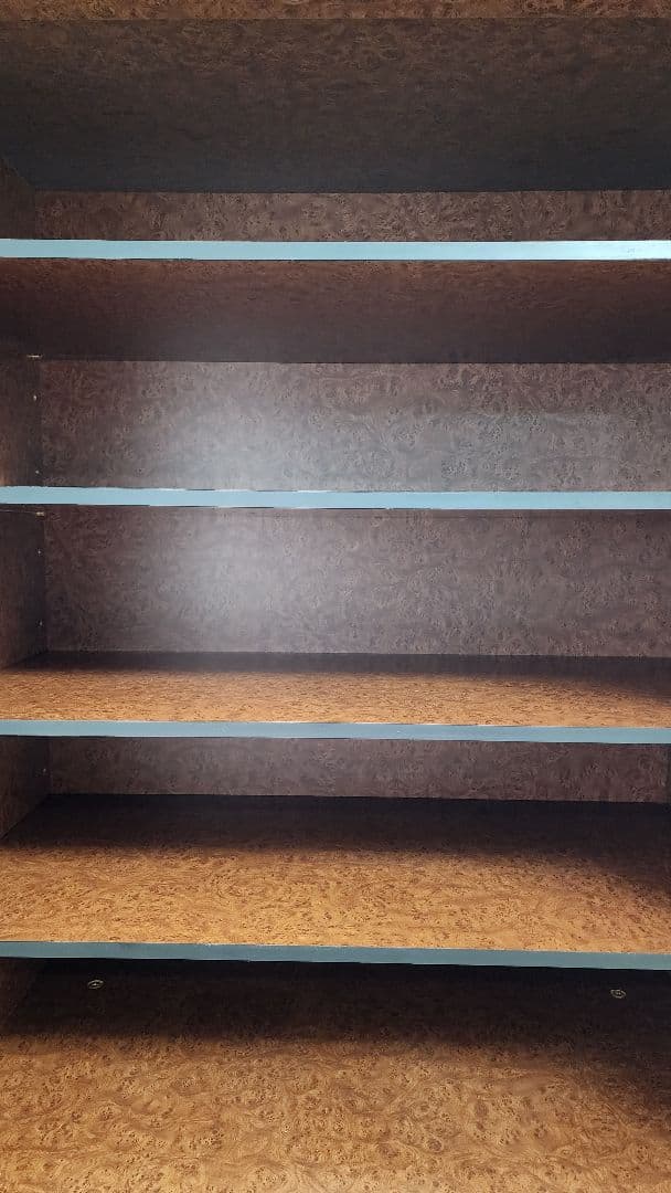 極美品 飾り棚 木製ガラス扉キャビネット キュリオケース ブラウン サイドボード