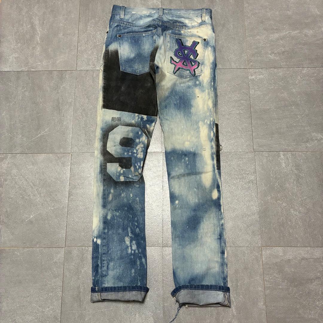 【極美品】ksubi ペイントデニムパンツ ストレッチ Y2K 28