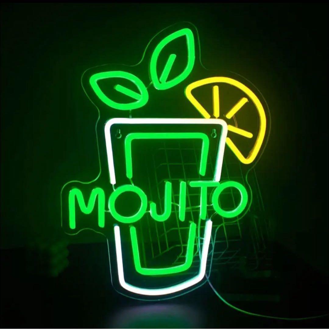 カクテル モヒート cuban キューバ お酒 ネオンサイン 看板 BAR 飲食