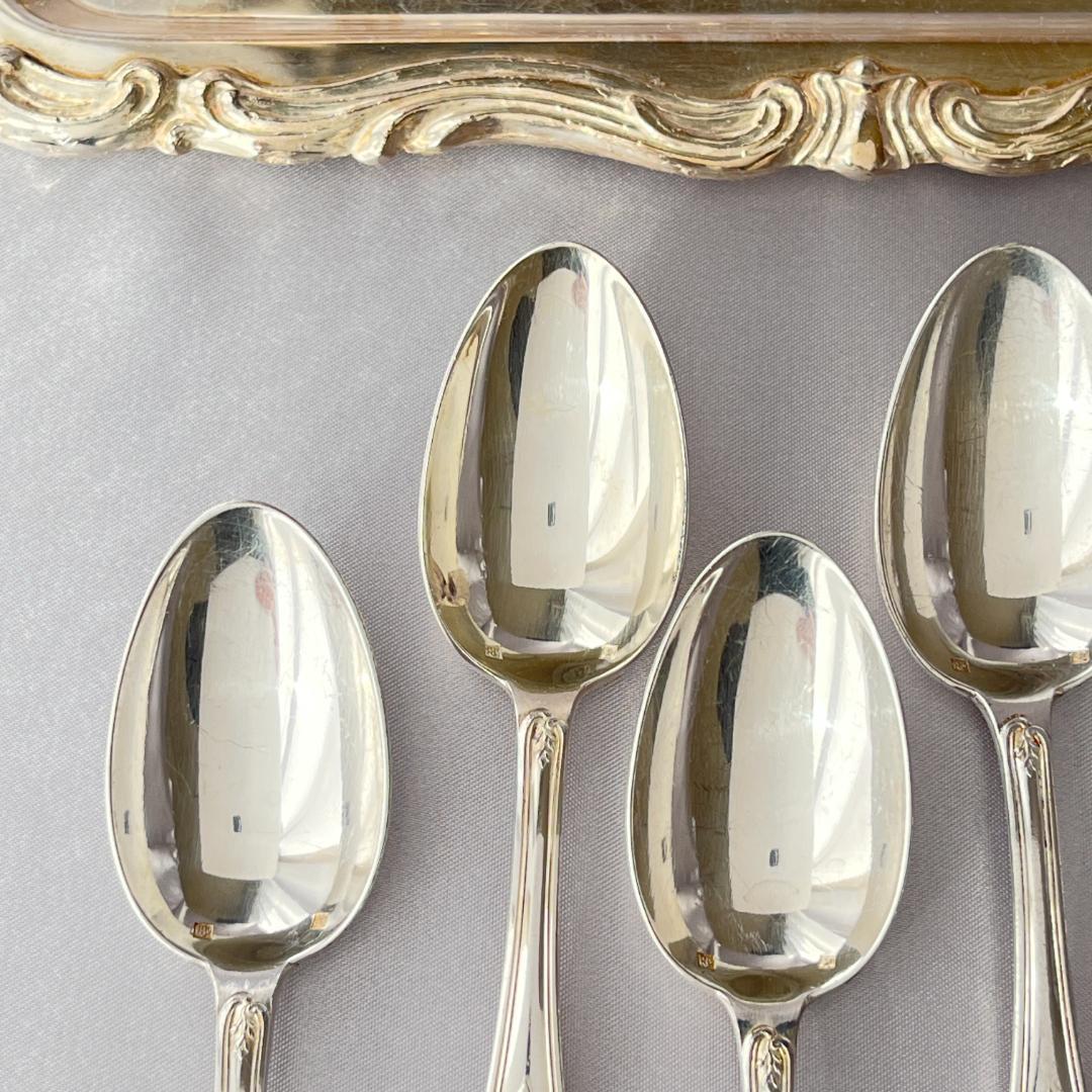【仏蘭西】 Louis XV コーヒースプーン 6本【シルバープレート】