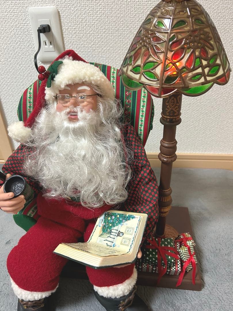 【お値下げ中】サンタクロースの置物 オルゴール付き　サンタ動きあり　　クリスマス