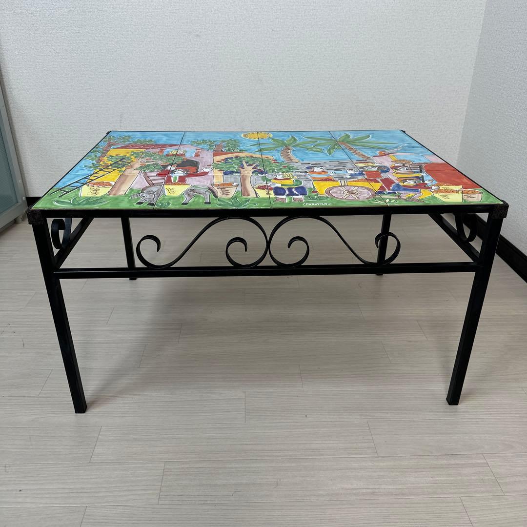 LA MUSA社 ラムーザ シチリア島 ハンドメイド センターテーブル※i4※