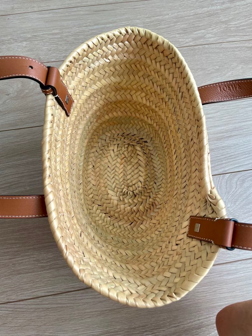 LOEWE スモール　かごバッグ ナチュラル/ブラウン