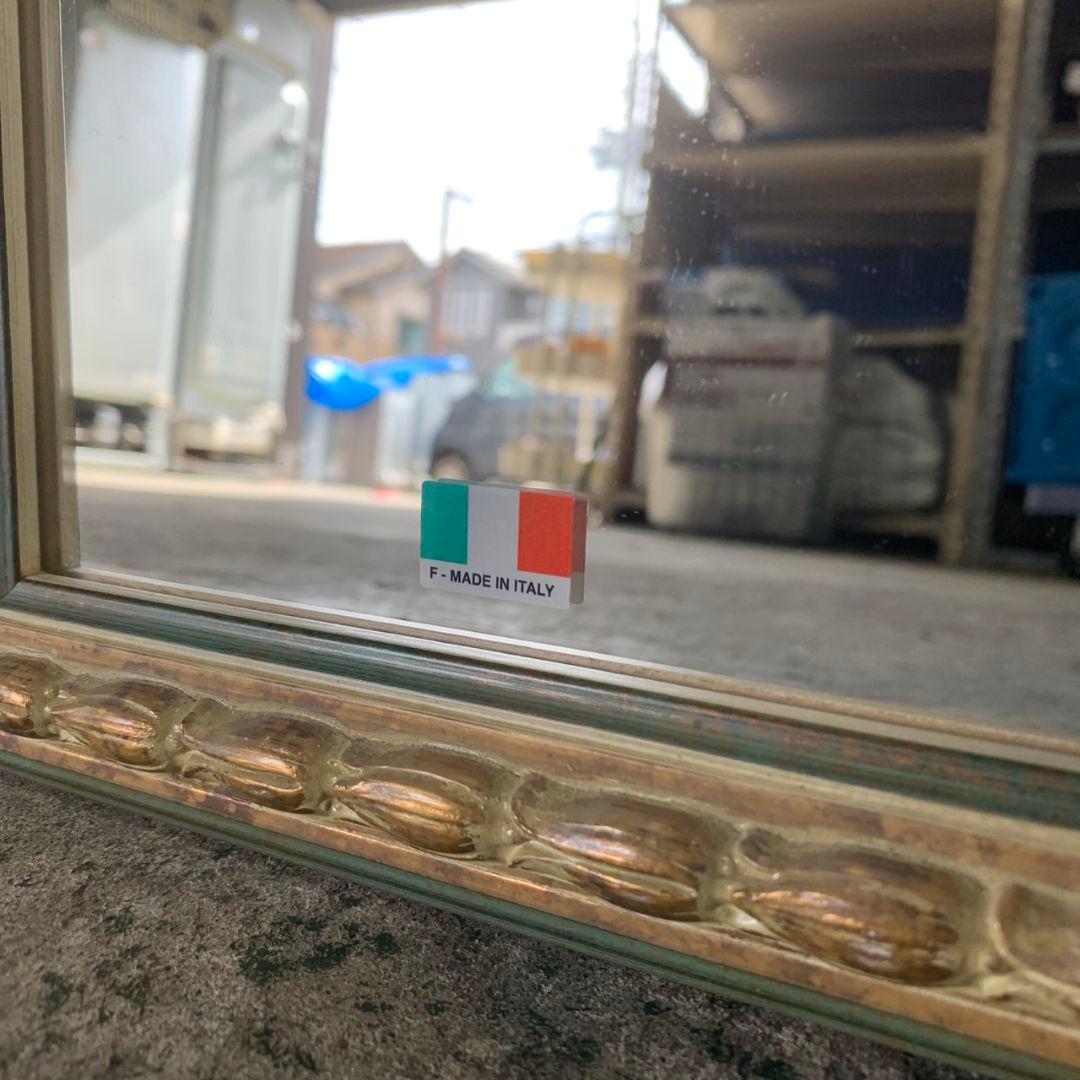 H476\" アンティーク 壁掛けミラー 姿見 240x1210ゴールド