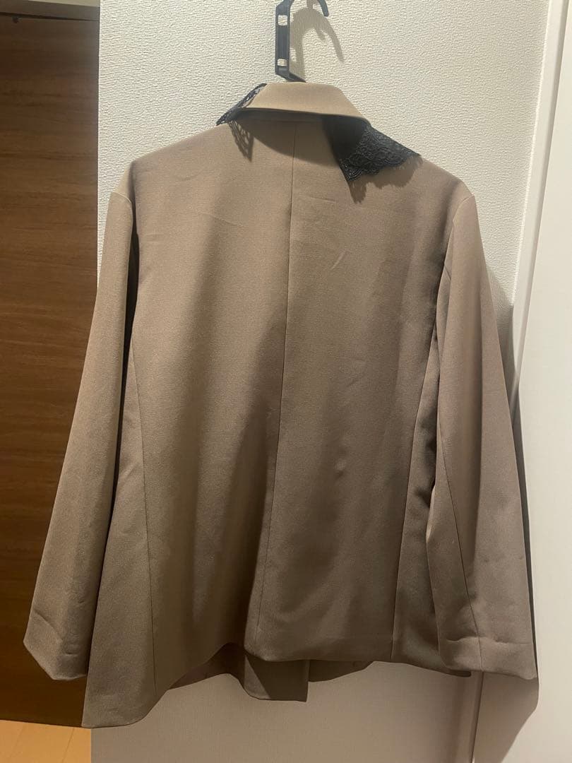 エイミーロウ eimee lawレースカラー ジップダブルジャケット